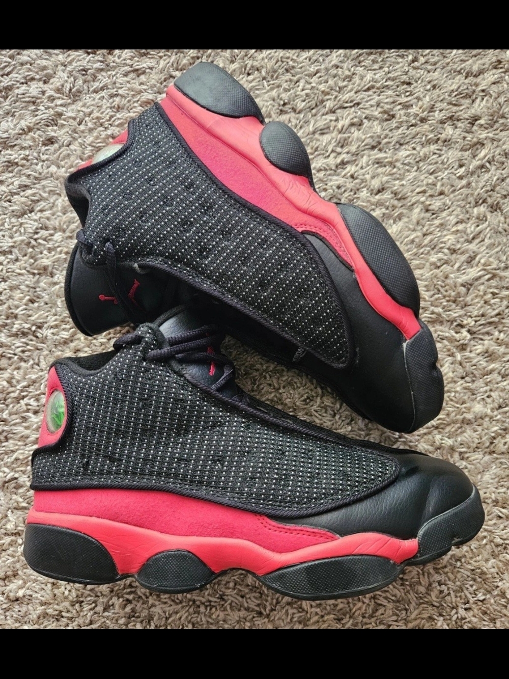 Air Jordan 13 Retro Men's Black & Red Retro Low-Top Sneakers Size 8 414571-010